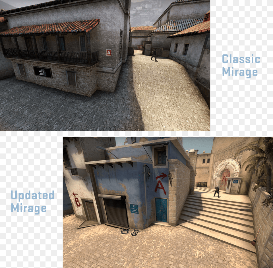 Cttoa Cs Go Mirage Old, Alley, Urban, Street, Staircase Free Png Download