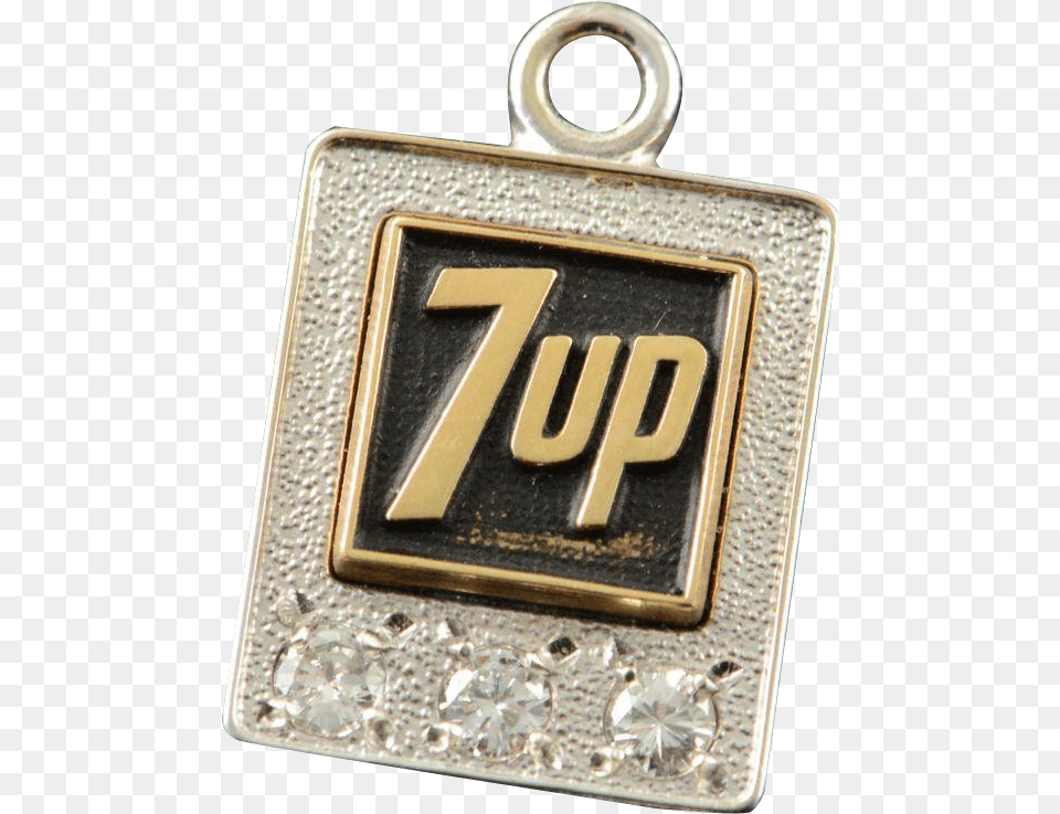 Ctw Diamond 7 Up 7up Soda Emblem Award Charmpendant Locket, Accessories, Symbol, Gemstone, Jewelry Free Transparent Png