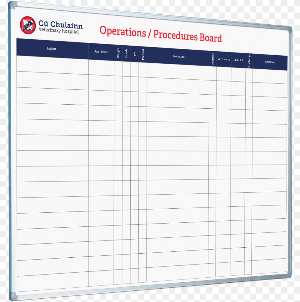 Cu Chulainn Veterinary Hospital Operations Procedures Paper, Page, Text, White Board Free Png Download