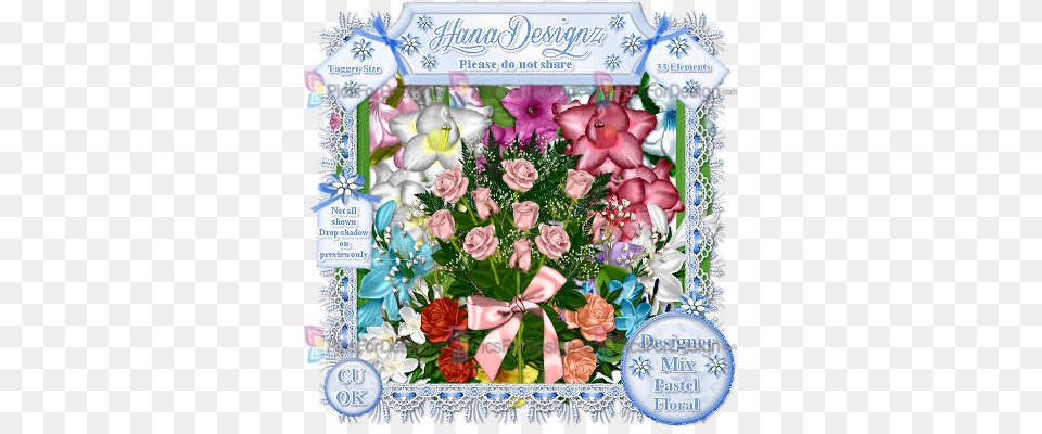 Cu Designer Mix Pastel Floral Garden Roses, Art, Plant, Pattern, Graphics Png