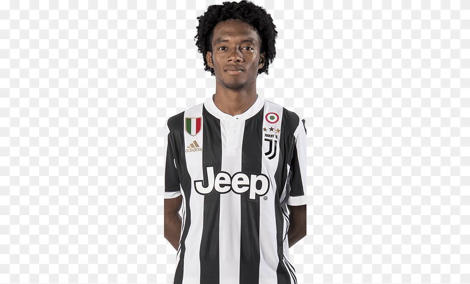 Cuadrado Juventus 1718 Home Ls Jersey Personalized, Clothing, Shirt, Boy, Person Free Png