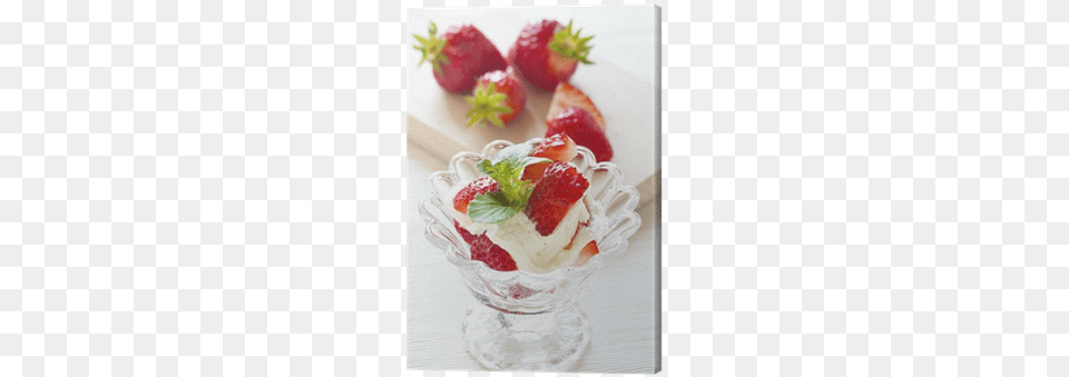 Cuadro En Lienzo Fresas Con Crema Batida Pixers Whipped Cream, Berry, Strawberry, Produce, Plant Free Transparent Png