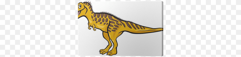 Cuadro En Lienzo Ilustracin De Dibujos Animados De Dibujo Tarbosaurus, Animal, Dinosaur, Reptile, T-rex Png Image