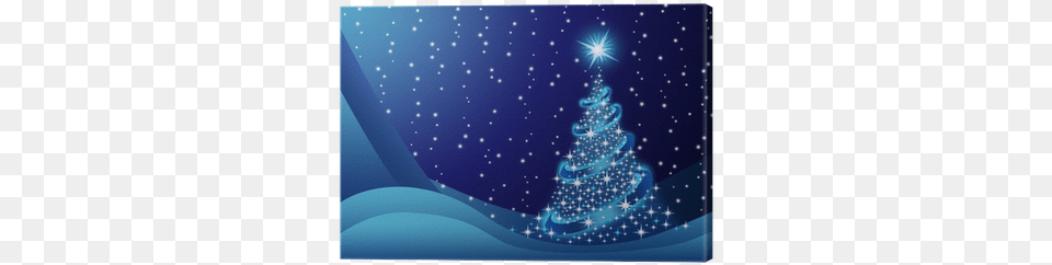 Cuadro En Lienzo Rbol De Navidad Azul Con Nieve Android Christmas, Christmas Decorations, Festival, Lighting, Christmas Tree Free Png Download