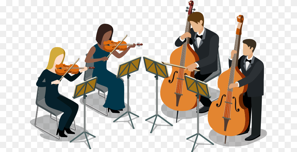 Cuarteto De Cuerda Clasico, Cello, Musical Instrument, Woman, Adult Png Image