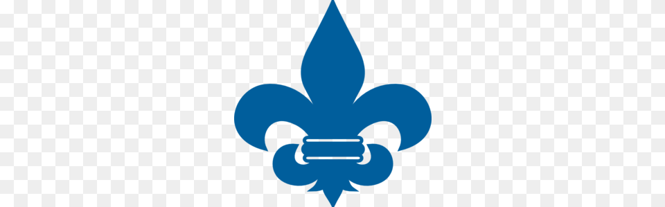 Cub Scout Blue Fleur De Lis Clip Art, Symbol, Emblem, Animal, Fish Free Png Download