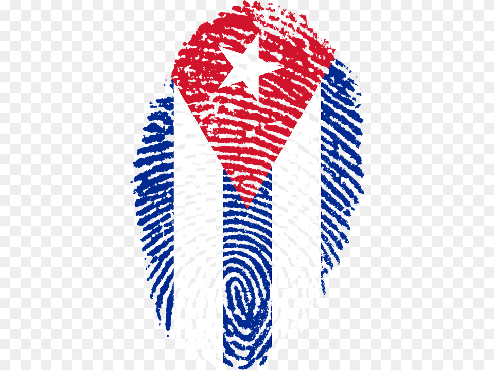 Cuba Bandera Huella Digital Pas Orgullo Identidad Puerto Rico, Person, Symbol, Logo Free Png Download