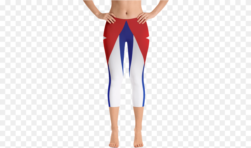 Cuba Flag Leggings Purple And Green Striped Tights, Clothing, Pants, Spandex, Hosiery Png
