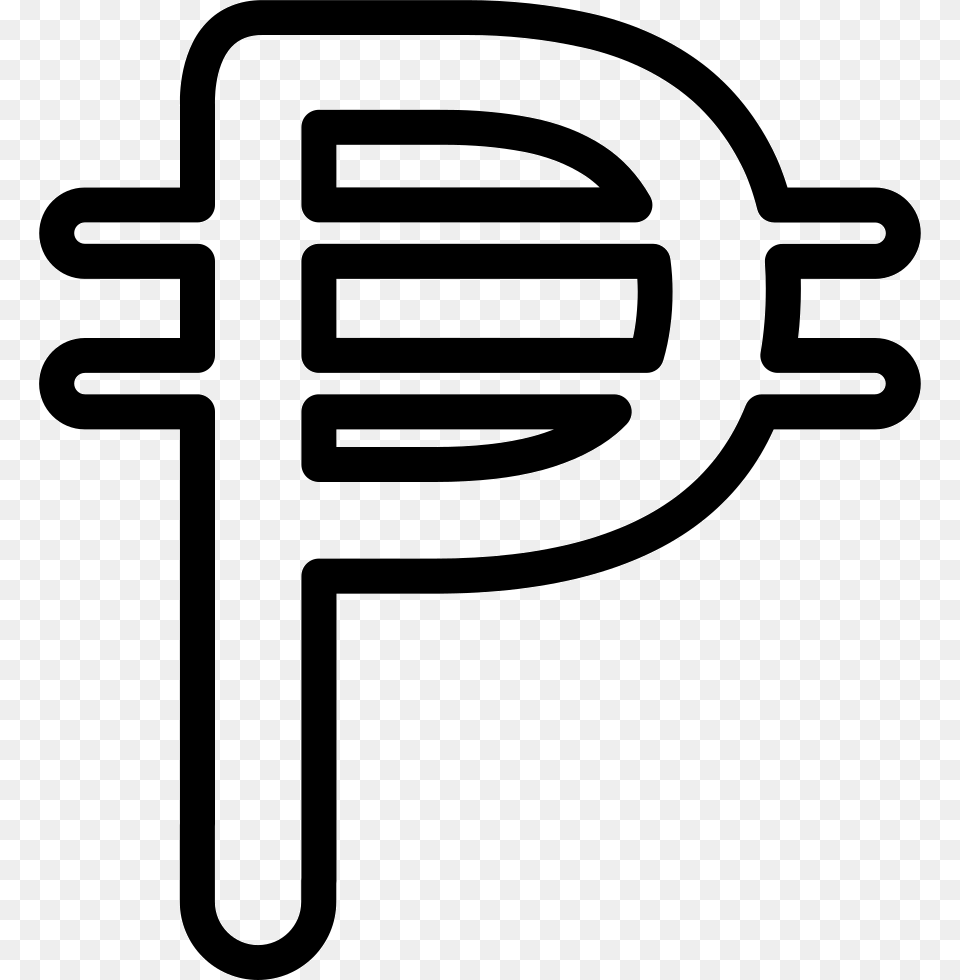 Cuba Peso Currency Symbol Comments Transparent Philippine Peso Sign, Electrical Device, Microphone, Stencil, Smoke Pipe Free Png