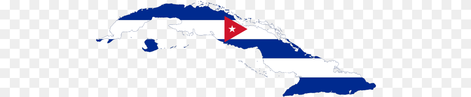 Cuba S Flag And Map Cuba On World Map, Water, Shoreline, Sea, Peninsula Free Transparent Png