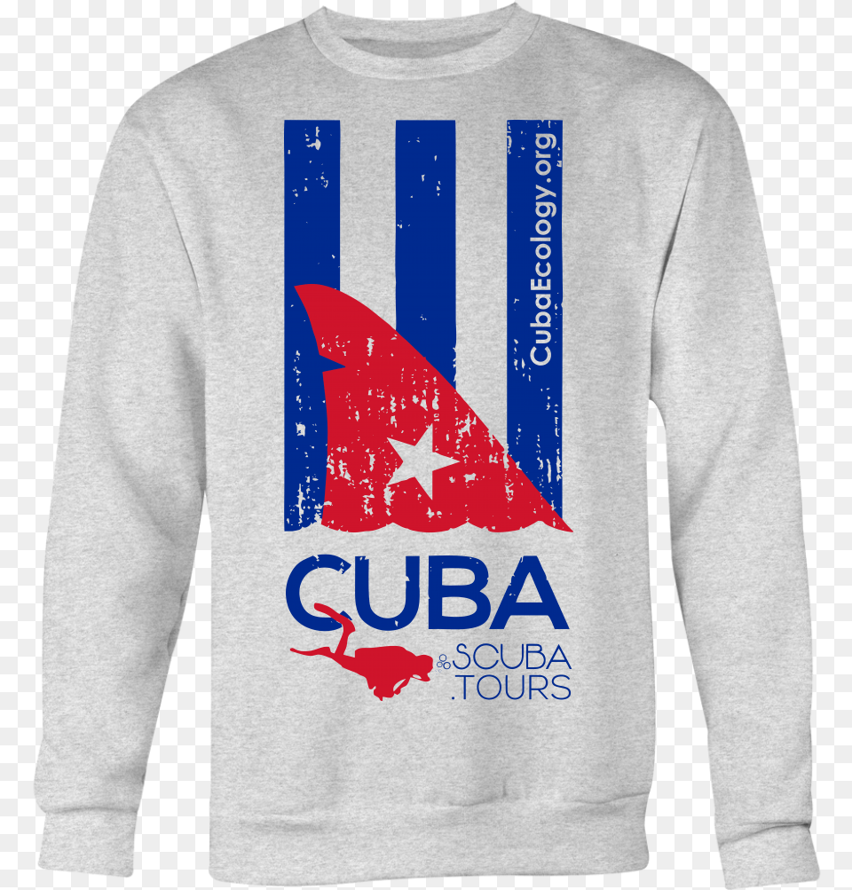 Cuba Scuba Shark Fin Flag Messy Bun The Mom Crown, Clothing, Knitwear, Long Sleeve, Sweatshirt Free Png