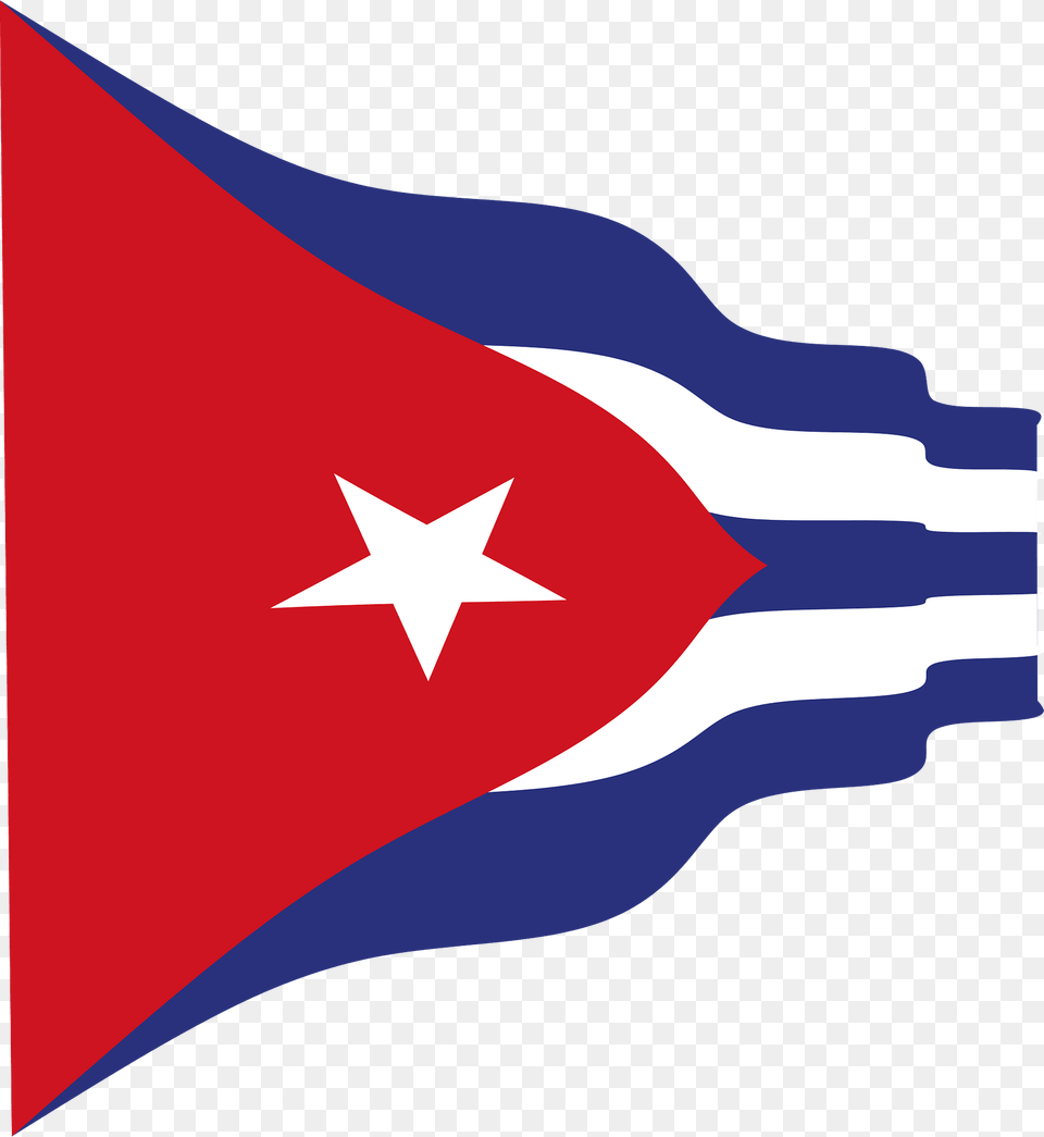 Cuba Wavy Flag Clipart, Star Symbol, Symbol Free Transparent Png