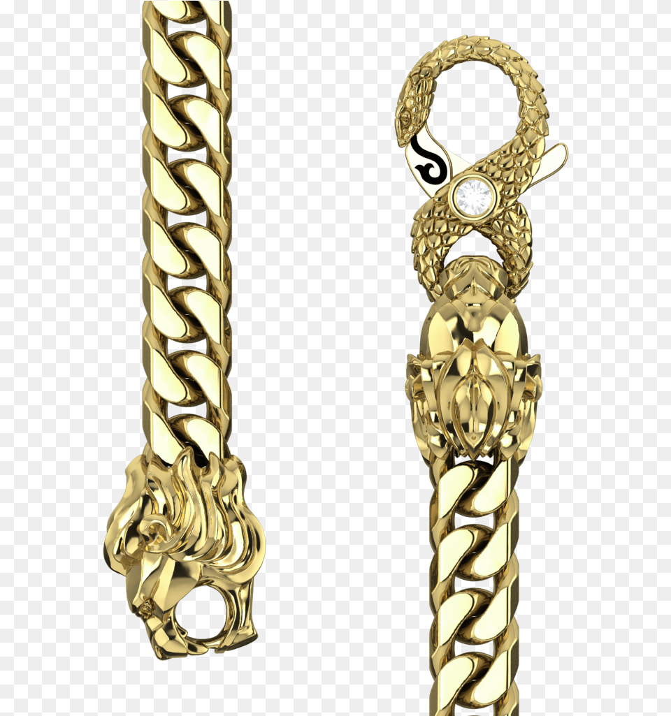 Cuban Link Chain Goldclass Body Jewelry, Gold, Accessories, Smoke Pipe Free Png