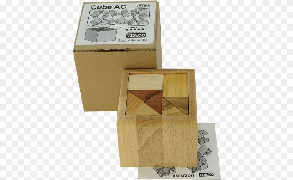 Cube Ac Wood Cube Puzzle Maths Cube Puzzle Wooden Box Solution, Plywood Free Png Download