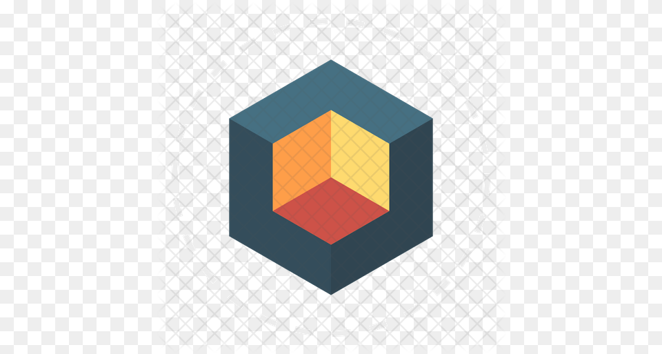 Cube Design Icon Of Flat Style Vertical, Pattern Png