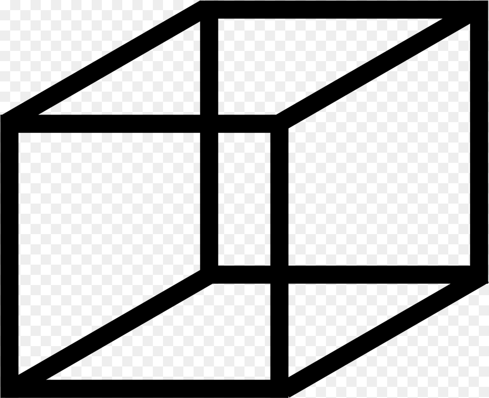 Cube Geometric Shape, Gray Free Png