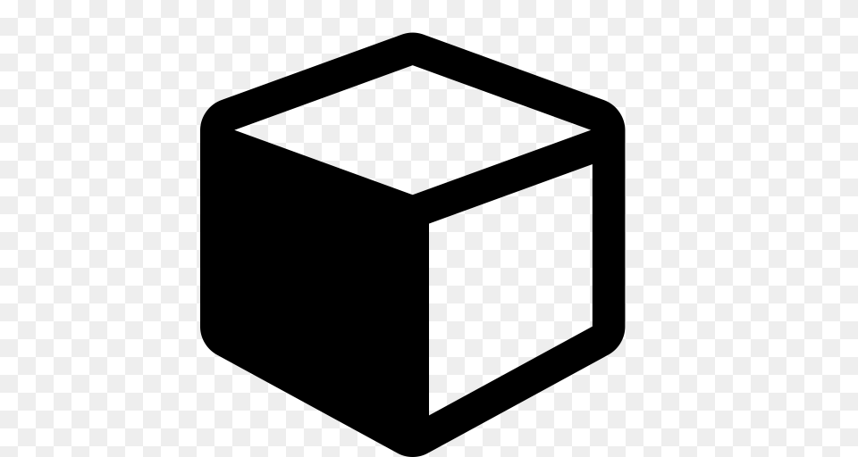 Cube Icon, Gray Png Image