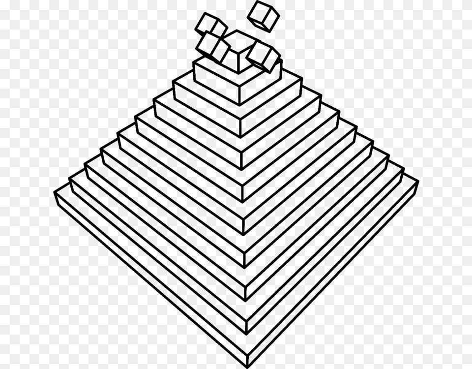 Cube Point Three Dimensional Space Pyramid Computer Temppeliaukion Church, Gray Free Transparent Png