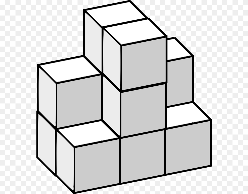 Cube Three Dimensional Space Symmetry Line Art, Toy, Rubix Cube Free Png