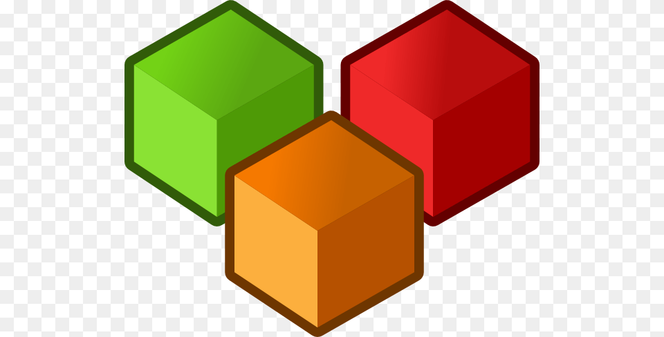 Cubes Three Objects Red Orange Cubes Clipart Png