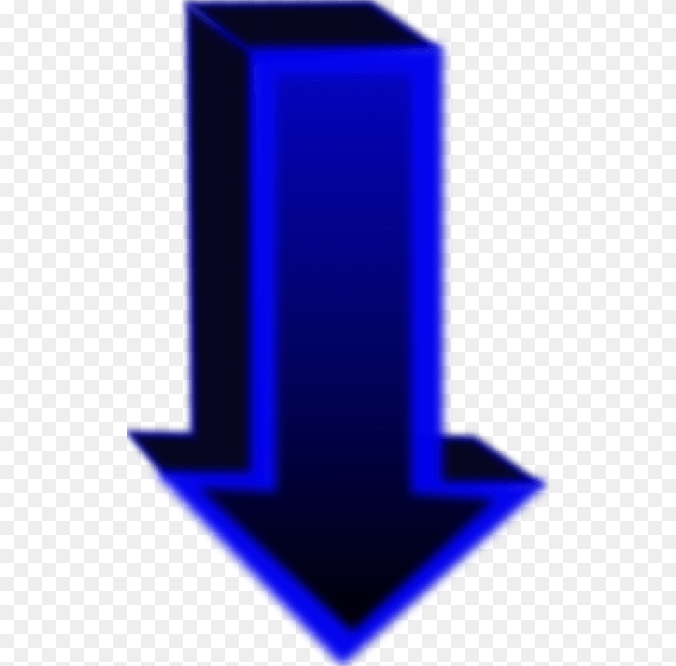 Cubic Arrow Pointing Down Blue Down Pointing Arrow Png Image