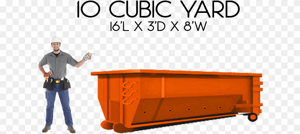 Cubic Yard Roll Off Dumpsters Roll Off, Clothing, Hardhat, Helmet, Adult Png Image