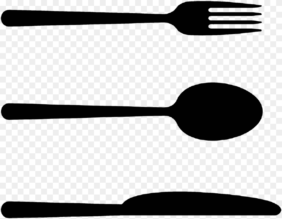 Cubiertos Black And White Spoon In, Gray Png Image