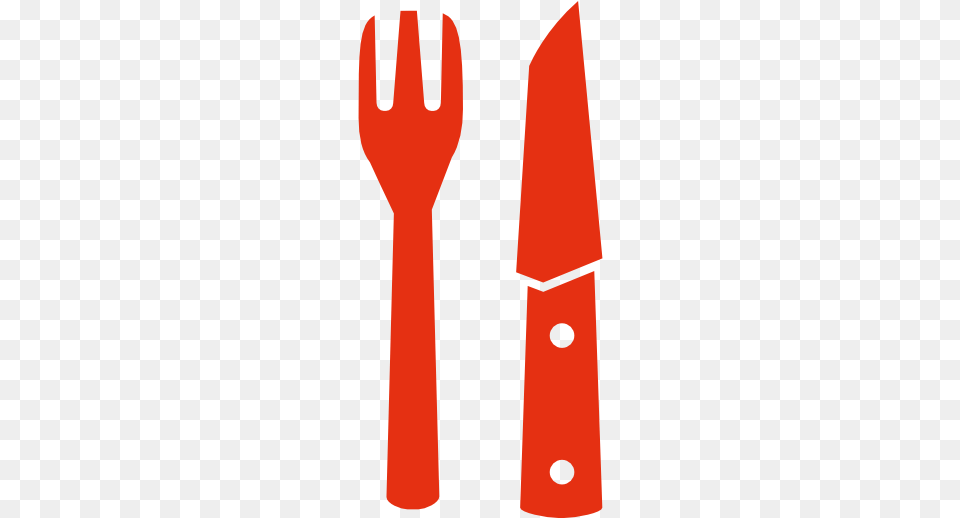 Cubiertos Naranja Cutlery, Fork Free Png