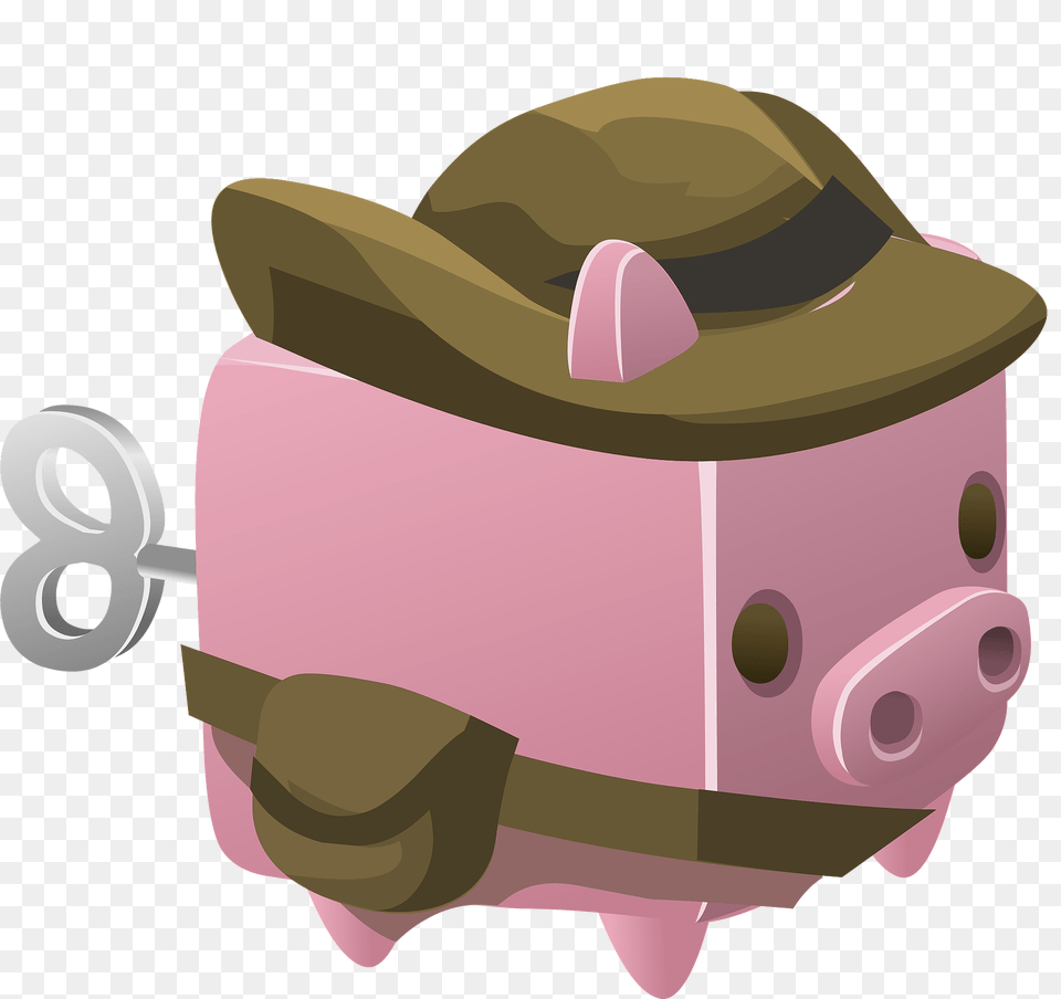 Cubimal Hunter Pig Clipart, Clothing, Hat, Piggy Bank, Bulldozer Free Transparent Png