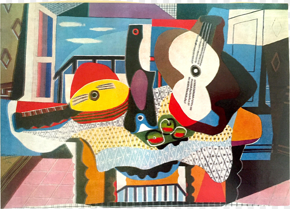 Cubism Drawing Guitar Yves Saint Laurent Picasso Free Png