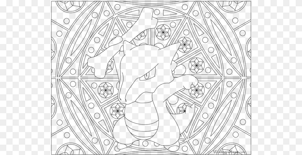 Cubone Drawing Coloring, Gray Free Png Download