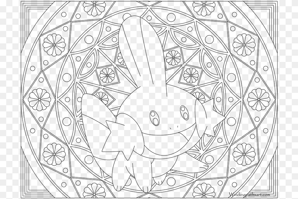 Cubone Pokemon Adult Coloring Pages, Gray Free Png Download