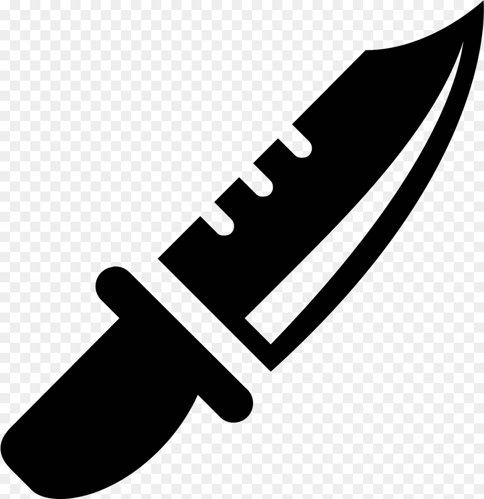 Cuchillo De Infantera Icon Knife Icon, Gray Png