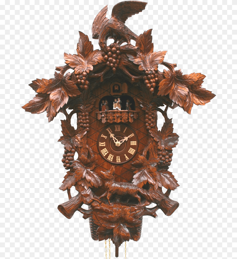 Cuckoo Clock German Fox, Wall Clock, Person, Animal, Bird Free Transparent Png