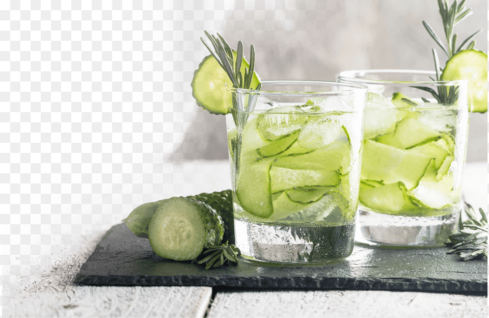 Cucumber, Alcohol, Mojito, Cocktail, Beverage Free Png Download