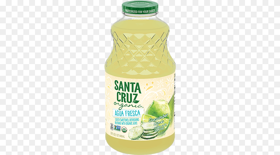 Cucumber Lime Santa Cruz Organic Organic Pure Lemon Juice, Beverage, Lemonade, Bottle, Shaker Free Transparent Png