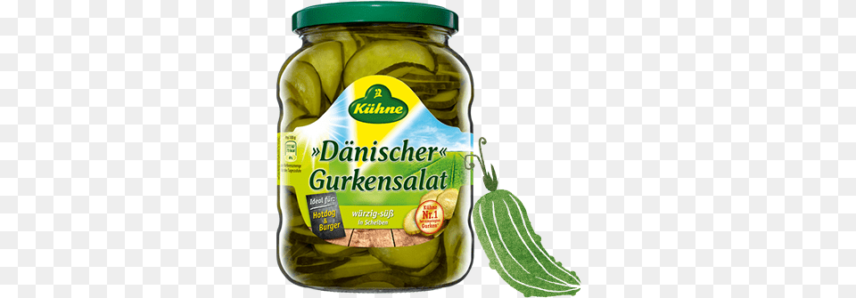Cucumber Salad Danish Style Kuhne Gourmet Selection Mild Ampspicy, Food, Pickle, Relish, Ketchup Free Png Download