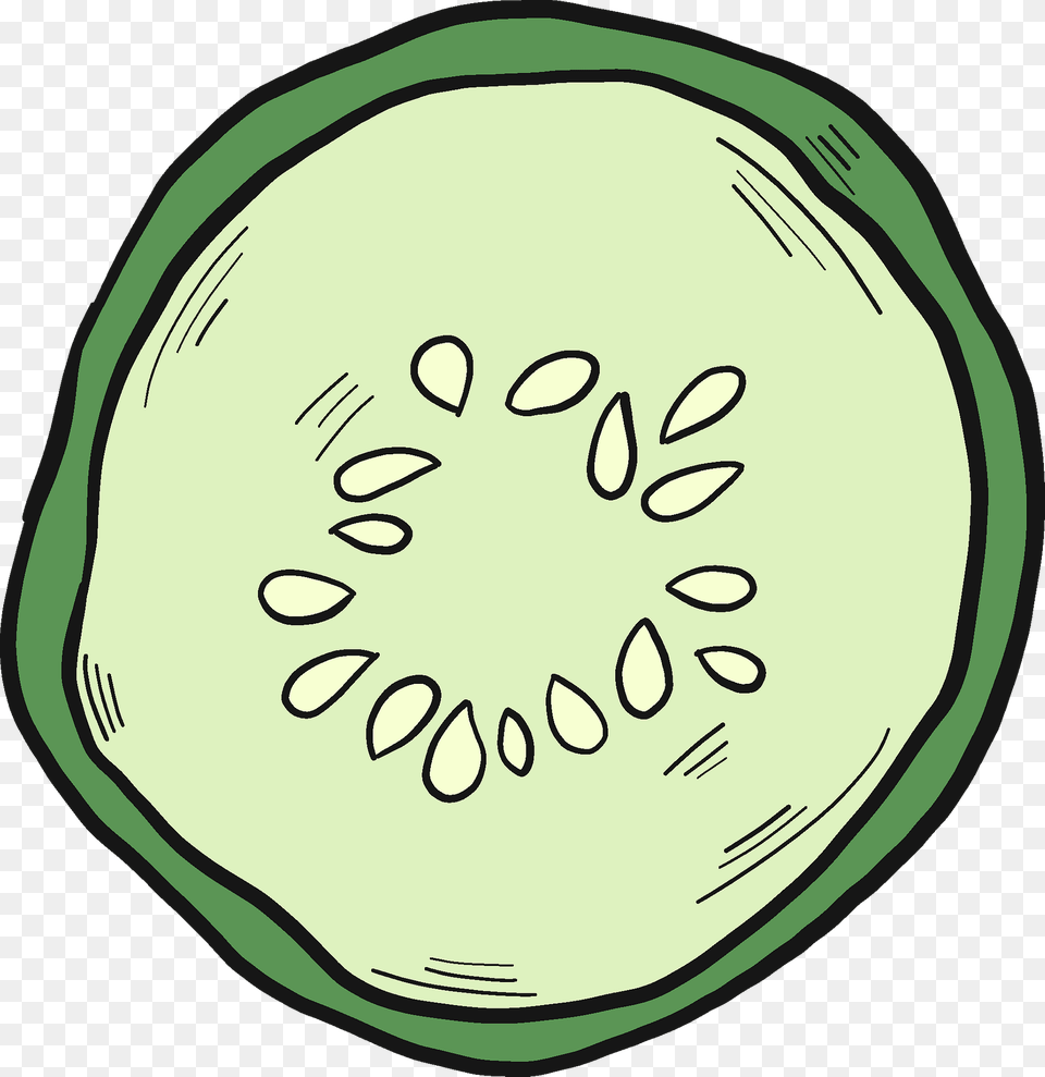 Cucumber Slice Clipart, Food, Plant, Produce, Vegetable Png Image