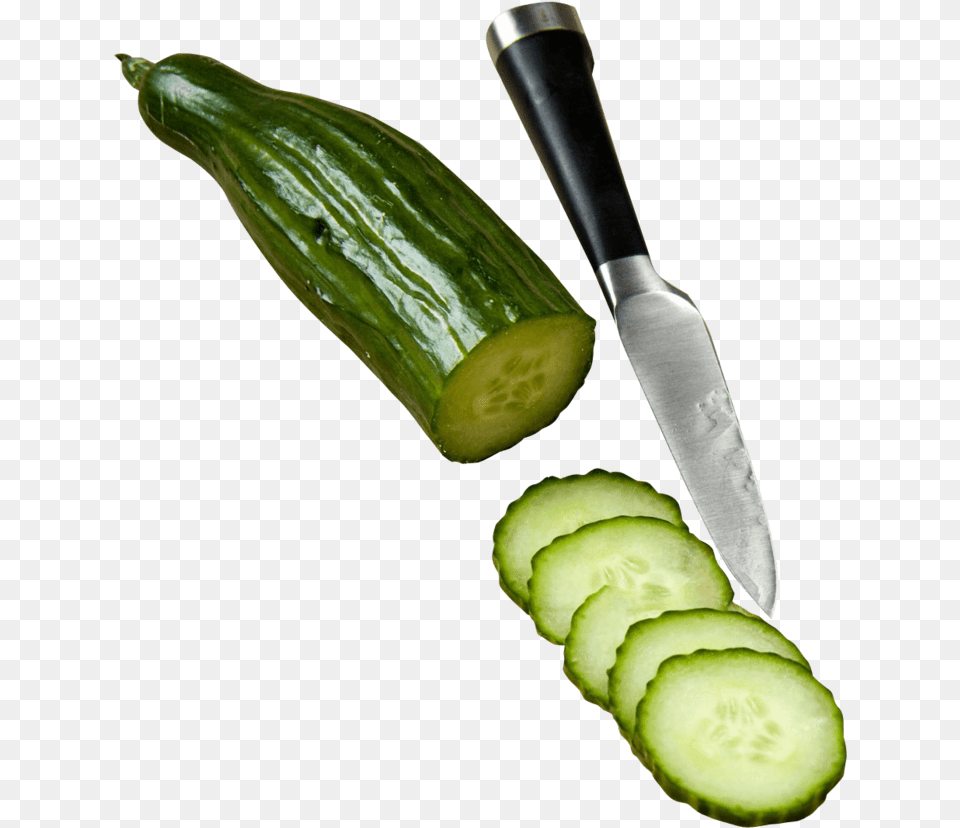 Cucumber Slices, Blade, Knife, Weapon, Food Free Transparent Png