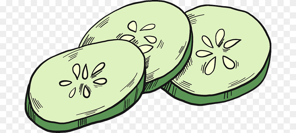 Cucumber Slices Clipart, Food, Plant, Produce, Vegetable Free Png