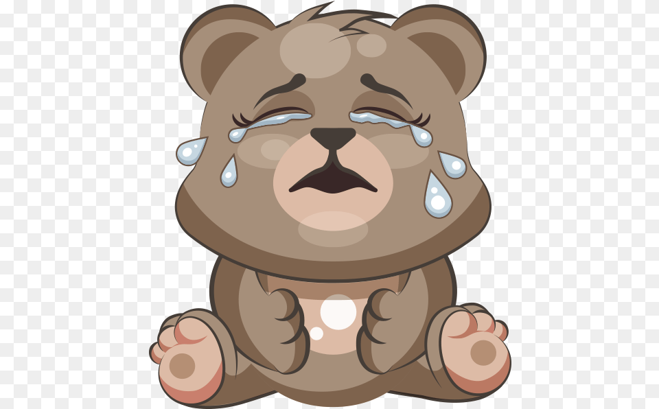 Cuddlebug Teddy Bear Emoji Stickers Messages Sticker Crying Teddy Bear Cartoon, Baby, Person, Face, Head Png Image