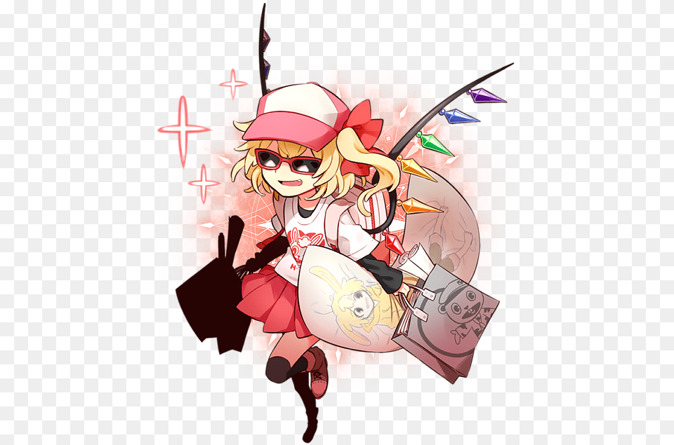 Cuddles Flandre Scarlet And Flippy Drawn By Alien Flandre Scarlet Transparent, Book, Comics, Publication, Baby Png