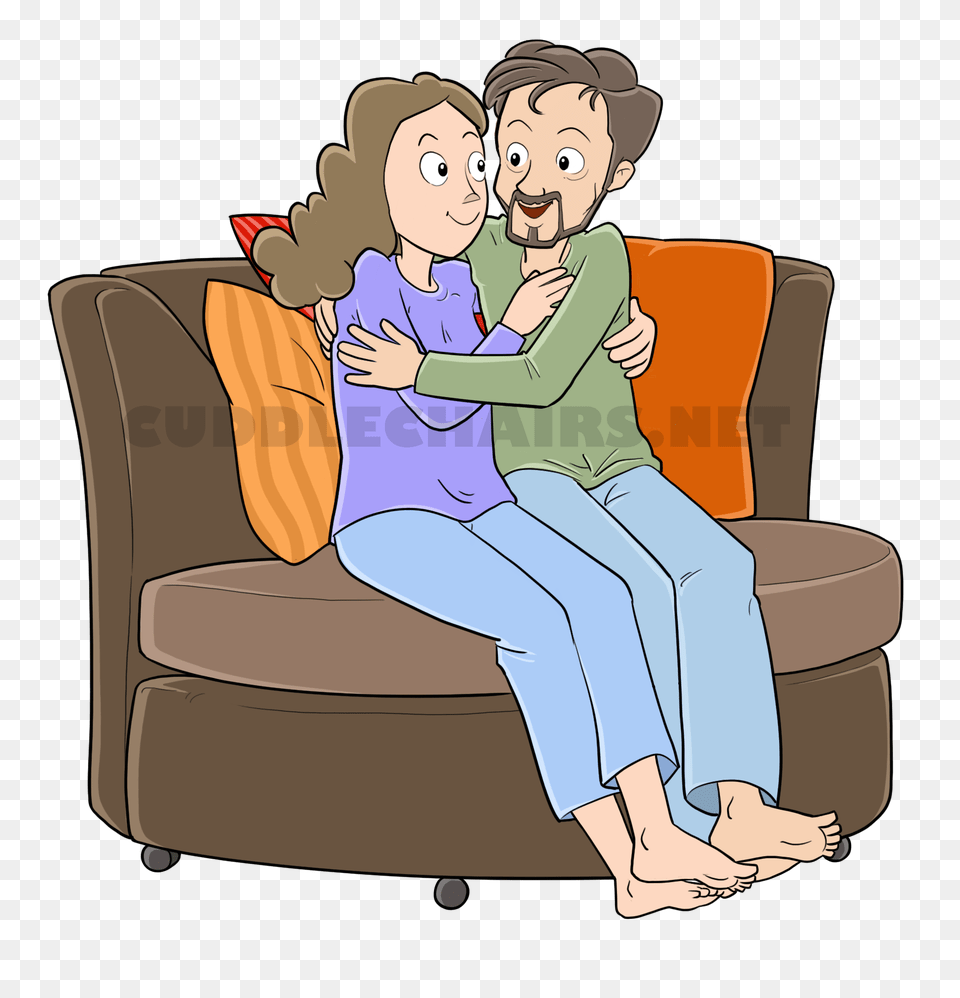 Cuddling Clipart Comforting, Furniture, Baby, Person, Face Png