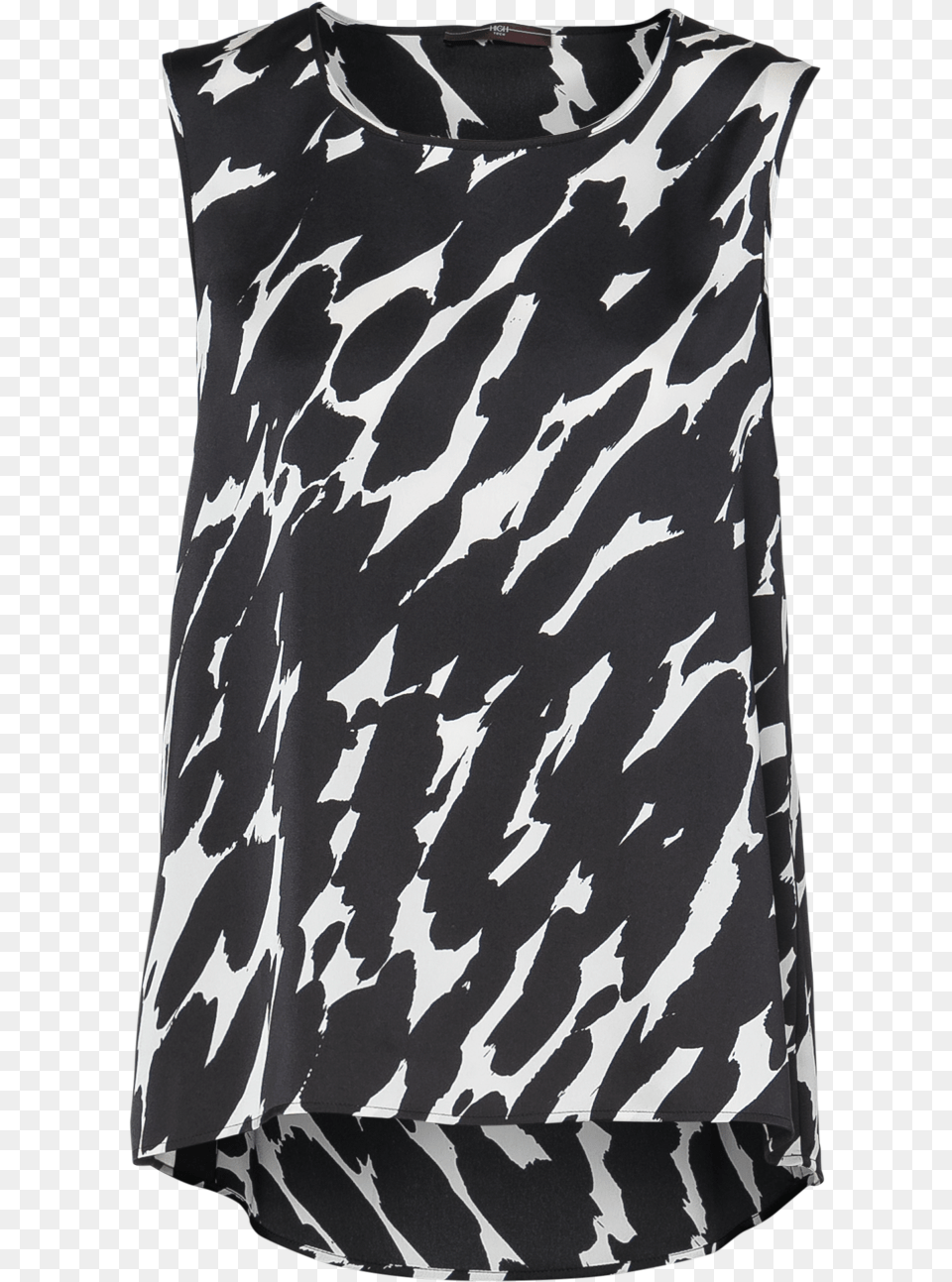 Cue A Line Tank With Black Brushstroke Print Sleeveless, Military, Military Uniform, Camouflage, Adult Png Image