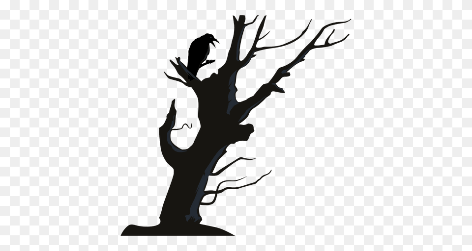 Cuervo En El Torcido, Plant, Silhouette, Tree, Person Png Image