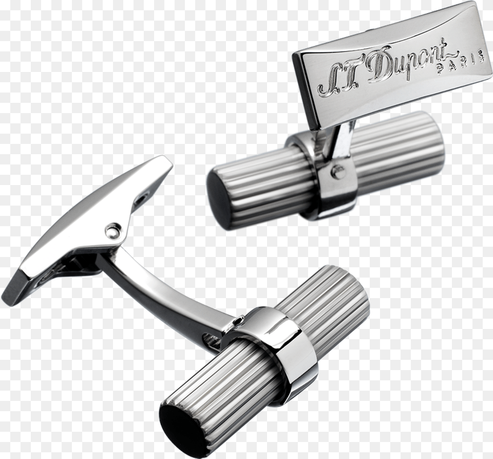 Cufflinks Batton Vertical Line Palladium Hammer, Blade, Razor, Weapon, Smoke Pipe Free Png