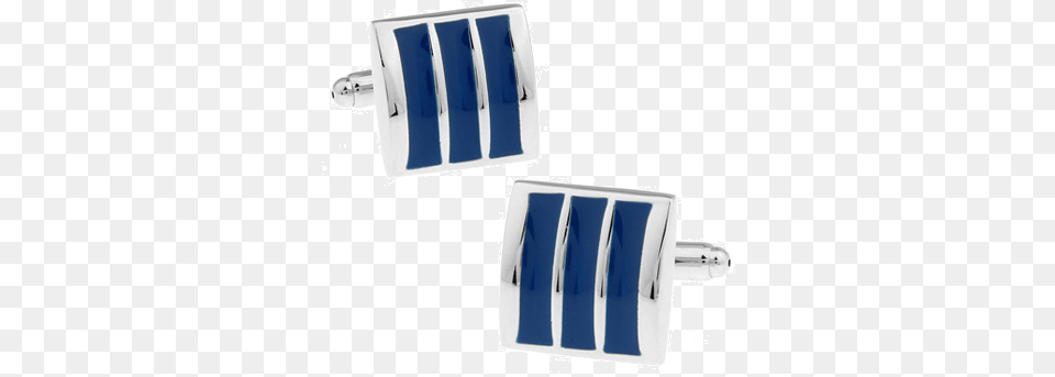 Cufflinks With Three Blue Stripes Ring, Sink, Sink Faucet Free Png