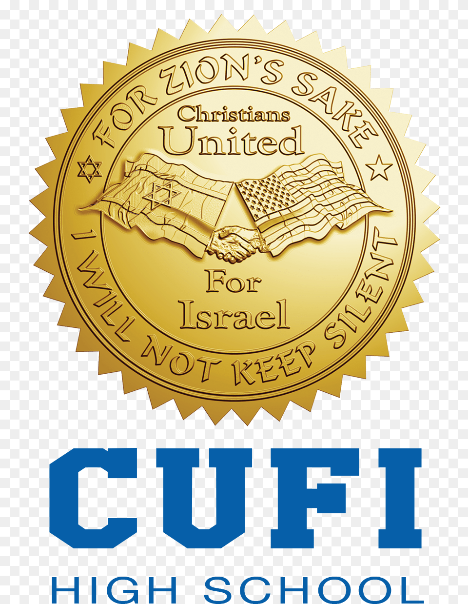 Cufi Highschool Emblem, Gold, Logo, Person Png