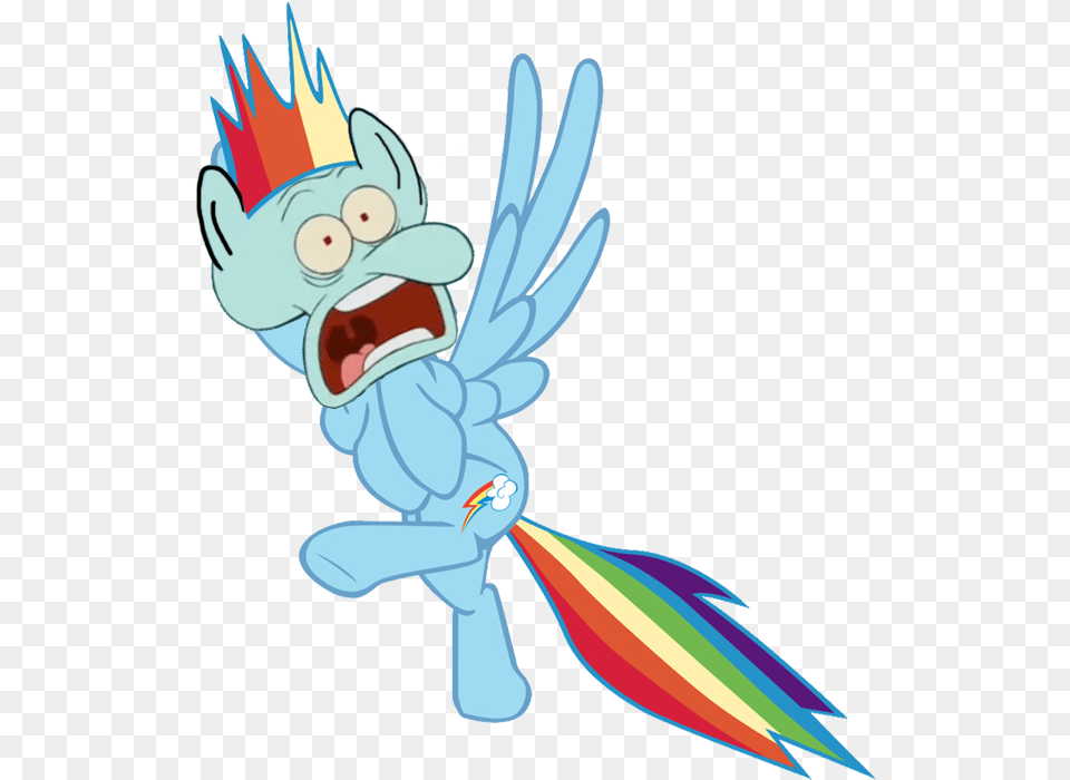 Cult Of Squidward Oh Dear God Rainbow Dash Safe Squidward Rainbow Dash, Cartoon Free Png Download