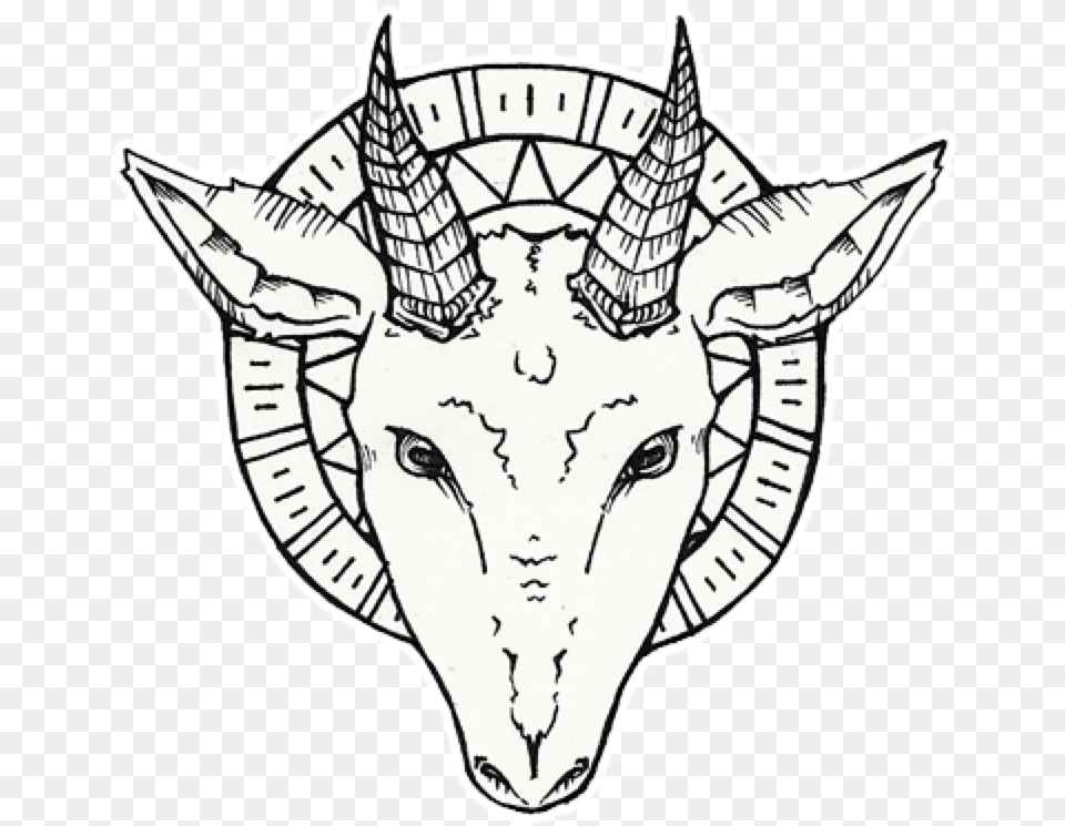Cult Of The Nazarene Goat Head Drawing Transparent, Baby, Person, Face, Animal Png